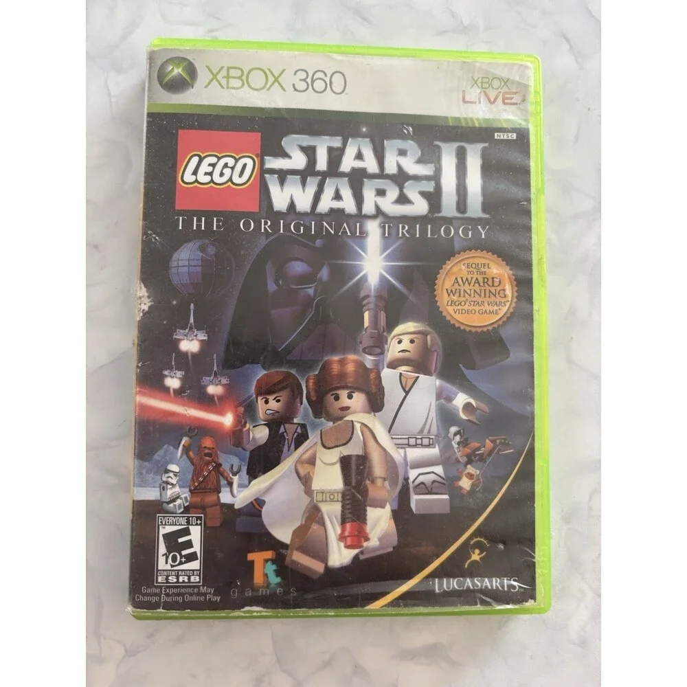 LEGO Star Wars II: The Original Trilogy (Xbox 360, 2006) - Case & Clean Disc